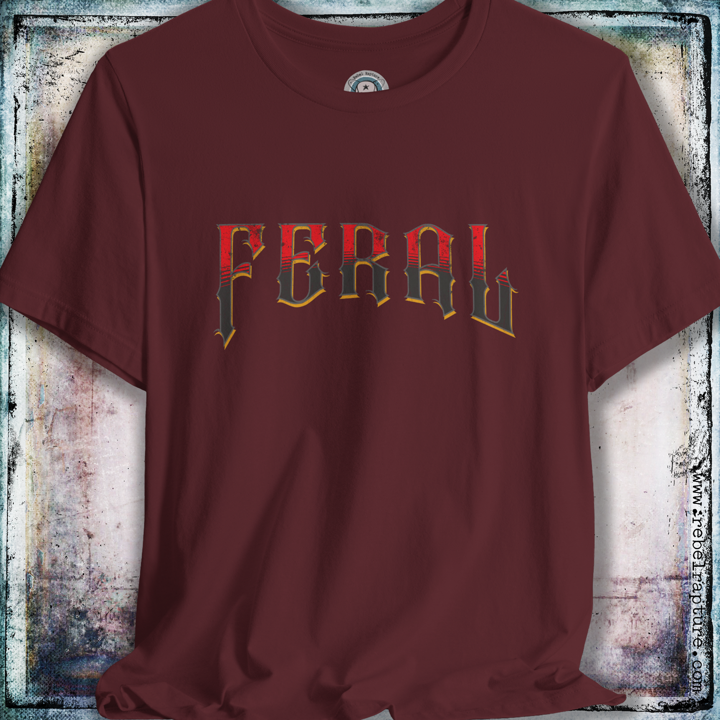 Feral Slogan | Funny T-Shirt | Goth Fashion