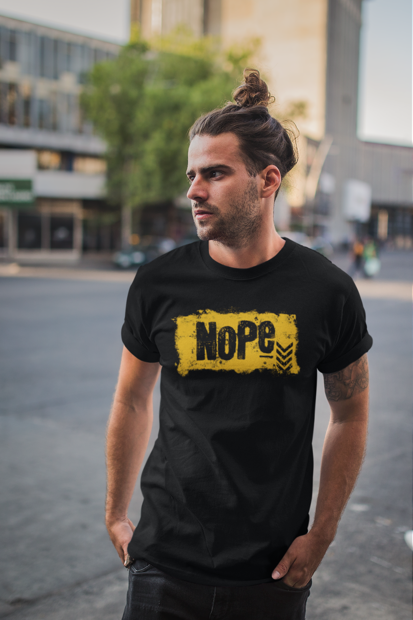 Nope | Grungy Design | Funny Unisex T-Shirt