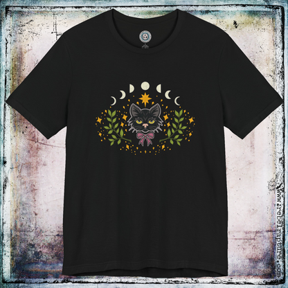 Celestial Cat. Moons and Stars. Unisex T-Shirt