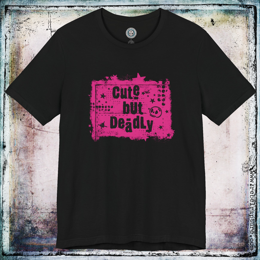 Cute But Deadly. Retro Emo. Unisex T-Shirt