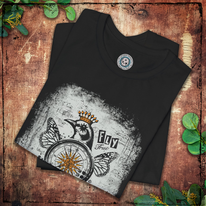 Fly True. Inspirational Grungy Design. Unisex T-Shirt