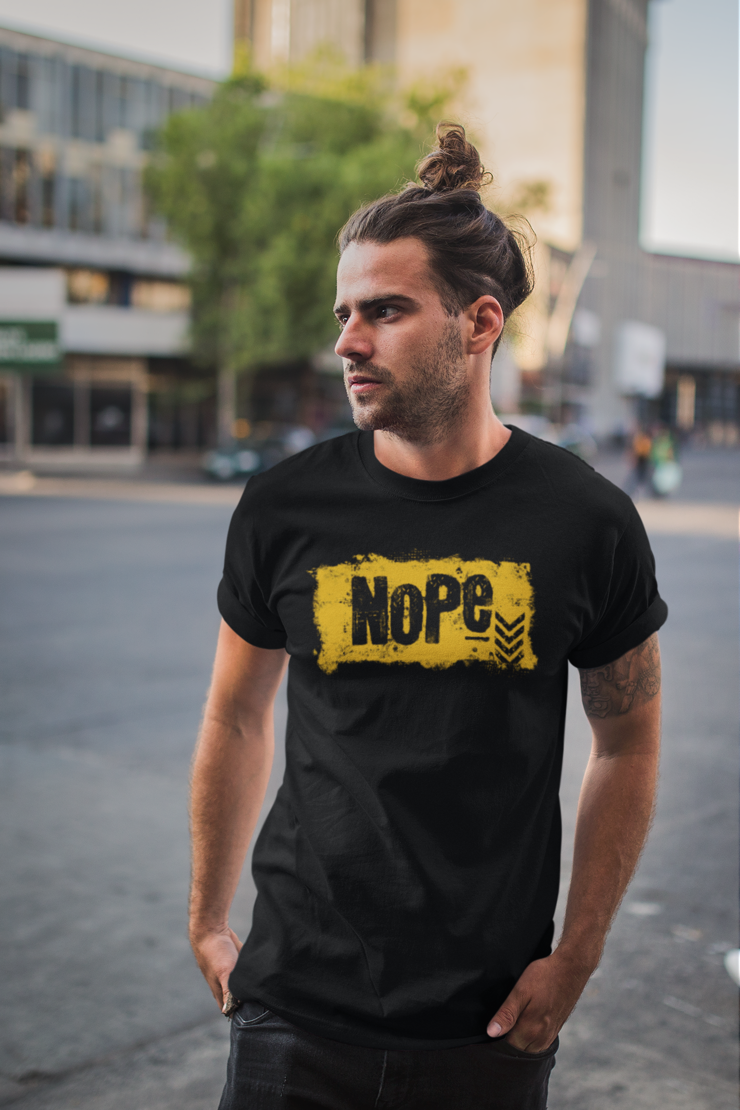 Nope. Grungy Design. Unisex T-Shirt