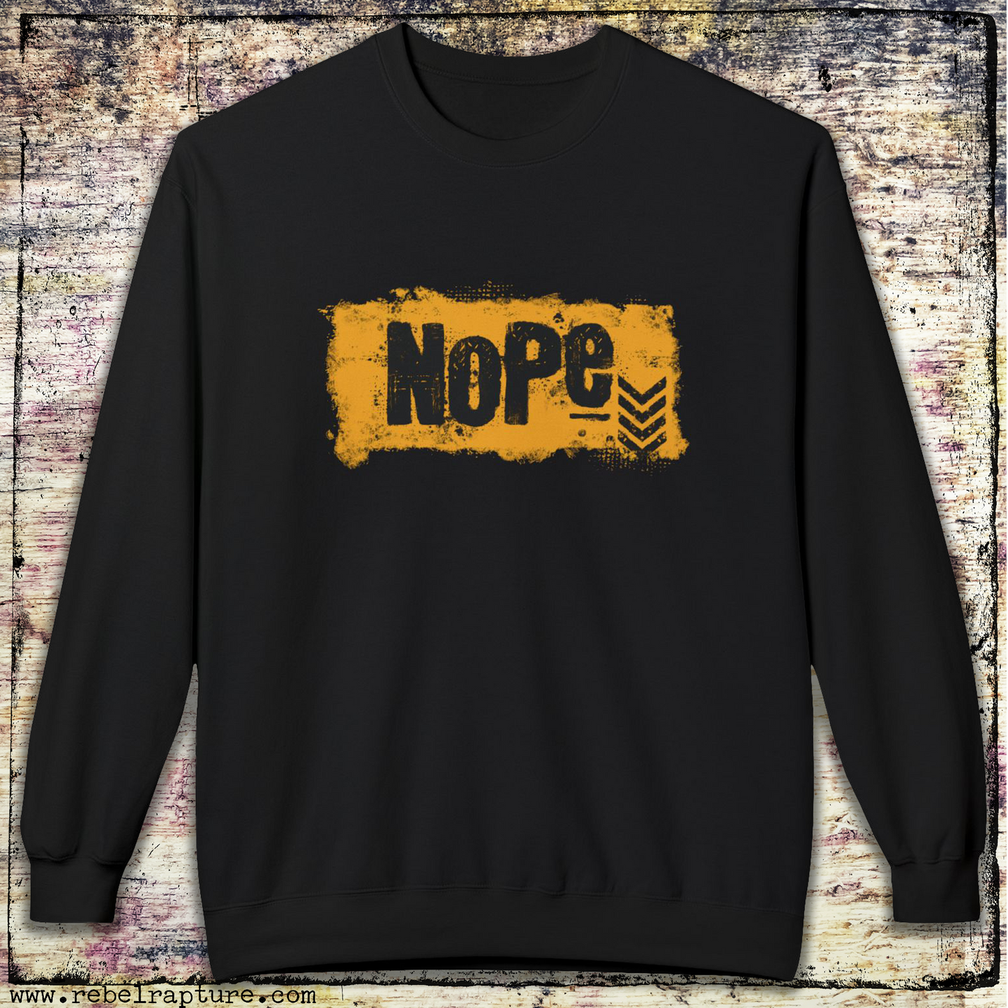 Nope. Grungy Design Unisex Crewneck Sweatshirt