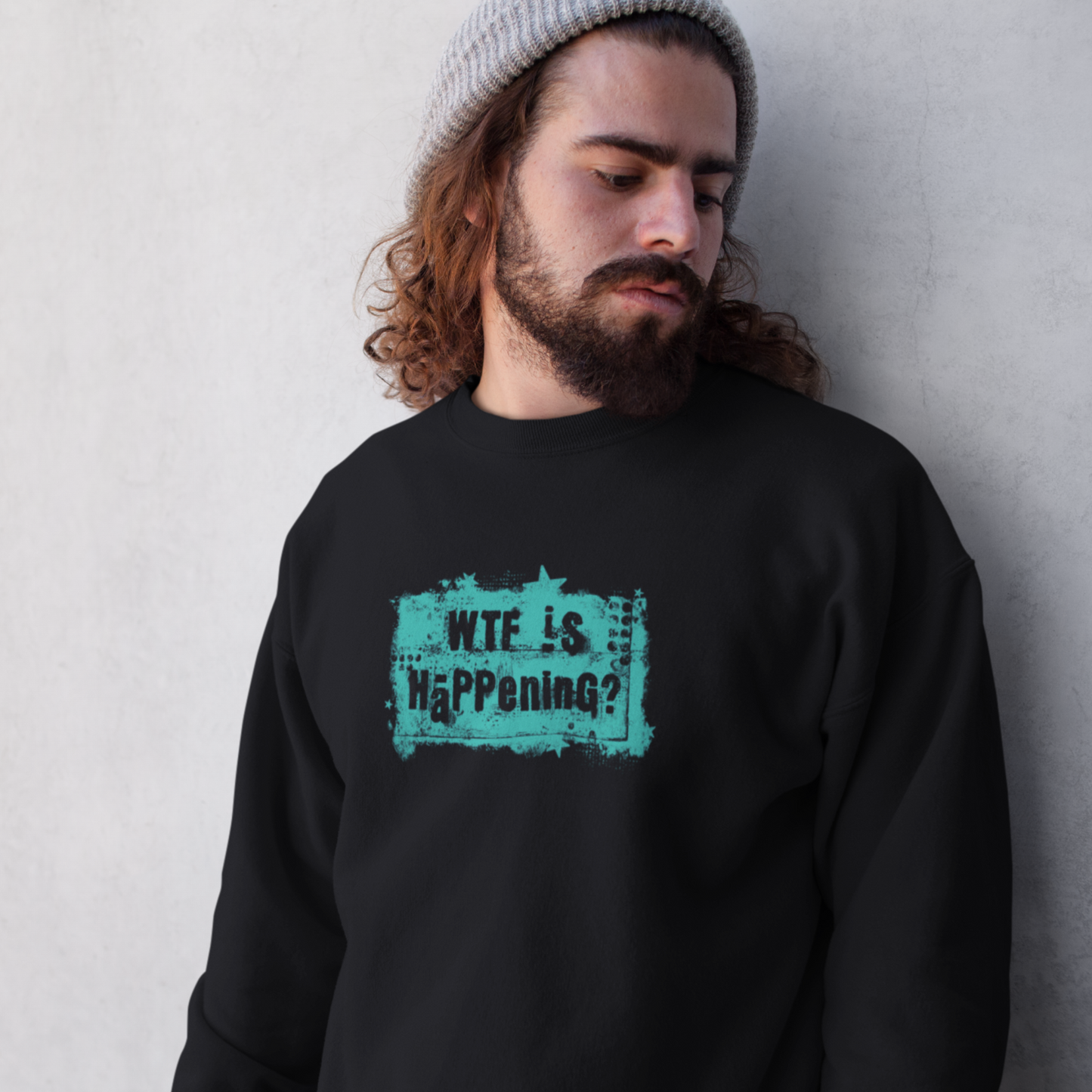 WTF is Happening? Humorous and Satiric. Unisex Crewneck Sweatshirt